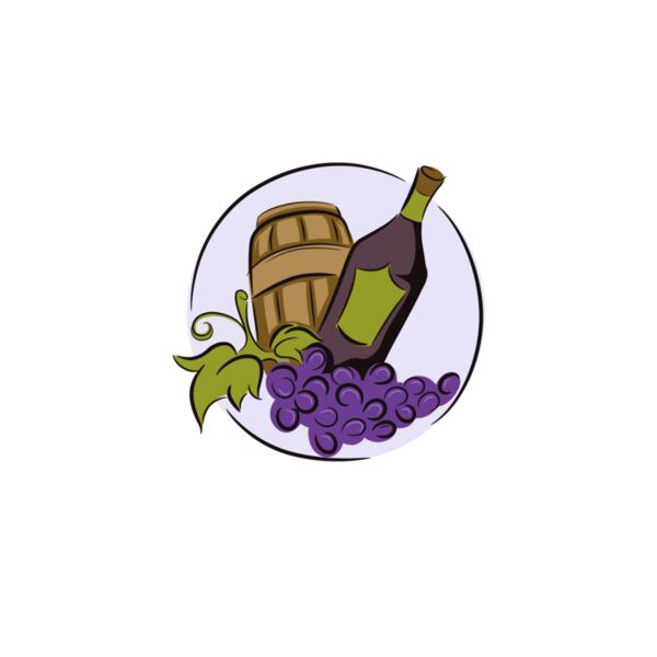 Wine Bottle & Grapes Thumbnail
